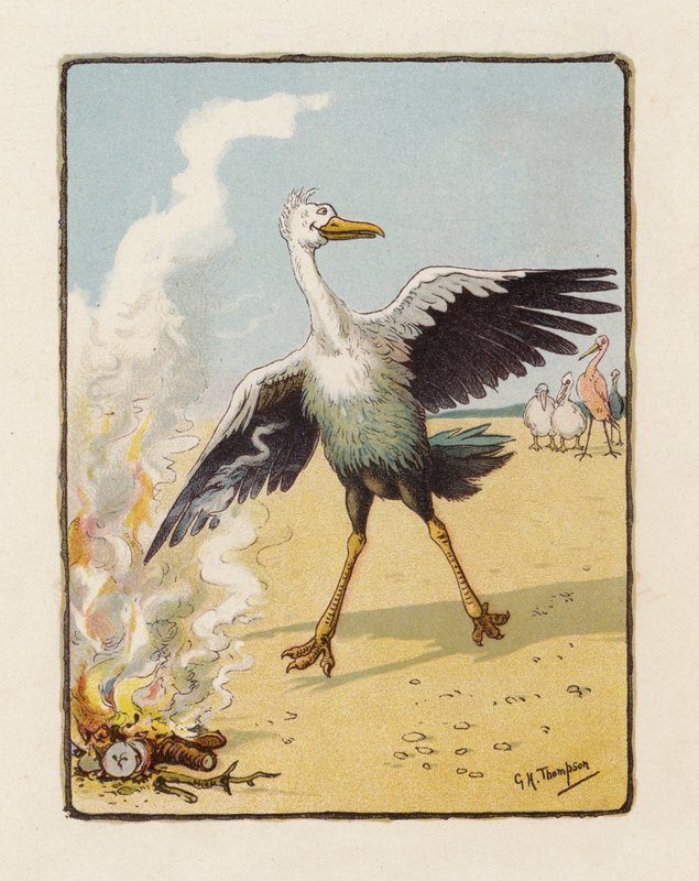 Feniks (kolorowa litografia) autorstwa George Henry Thompson