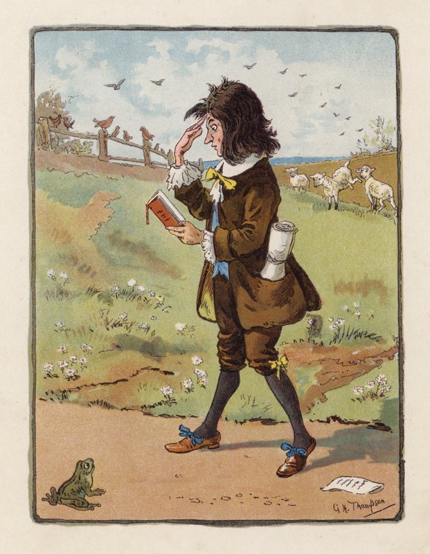 Poeta (kolorowa litografia) autorstwa George Henry Thompson