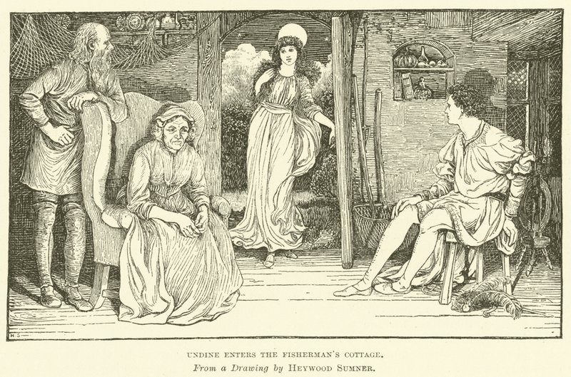 Undine wchodzi do Chatki Rybaka autorstwa George Heywood Maunoir Sumner