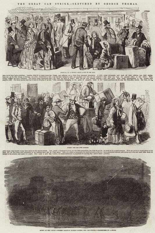 Wielkie uderzenie w taksówkę autorstwa George Housman Thomas