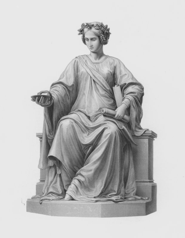Medycyna rytowana przez G Stodarta z posągu Ernsta Hahnela (grafika) autorstwa George J. Stodart