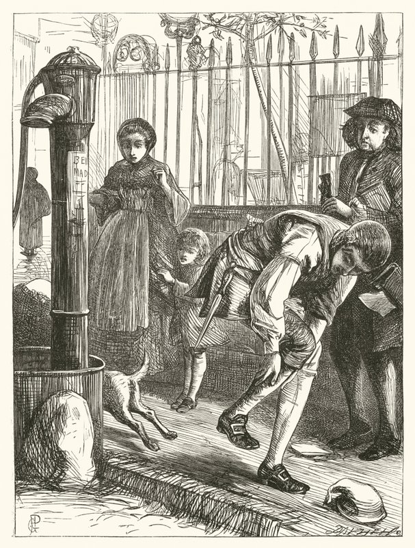 Ilustracja do Elegy, O śmierci wściekłego psa (rycina) autorstwa George John Pinwell