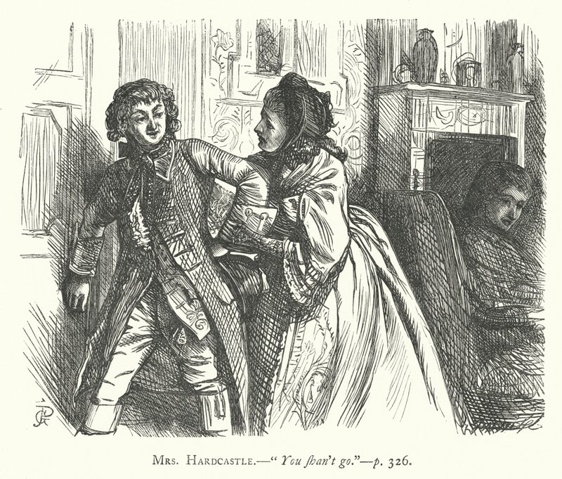 Ilustracja do She Stoops To Conquer (rycina) autorstwa George John Pinwell