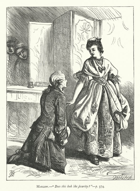 Ilustracja do She Stoops To Conquer (rycina) autorstwa George John Pinwell