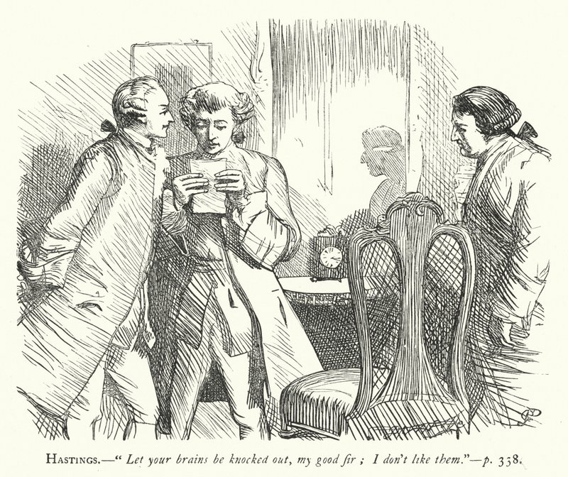 Ilustracja do She Stoops To Conquer (rycina) autorstwa George John Pinwell