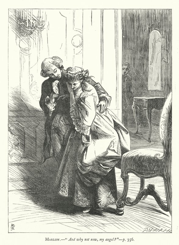 Ilustracja do She Stoops To Conquer (rycina) autorstwa George John Pinwell