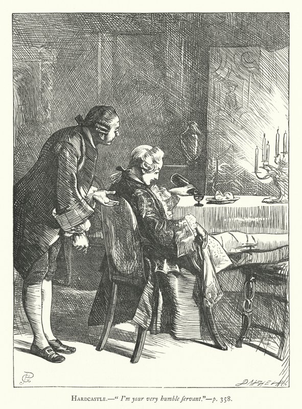 Ilustracja do She Stoops To Conquer (rycina) autorstwa George John Pinwell