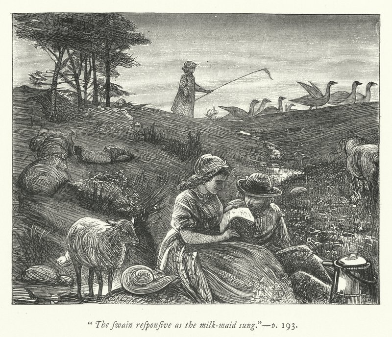 Ilustracja do Opuszczonej wioski (rycina) autorstwa George John Pinwell