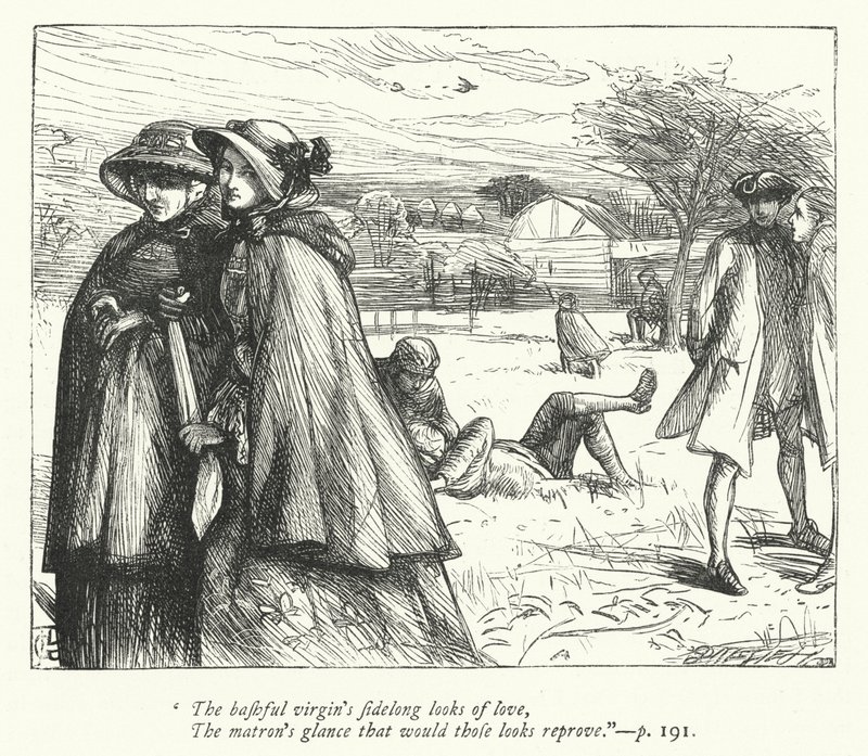 Ilustracja do Opuszczonej wioski (rycina) autorstwa George John Pinwell