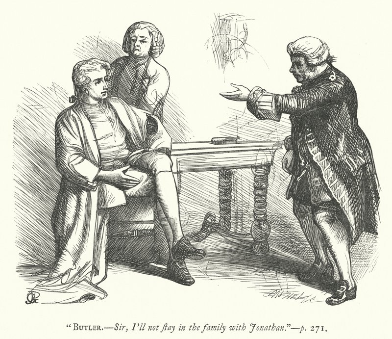 Ilustracja do Człowieka dobrodusznego (rycina) autorstwa George John Pinwell