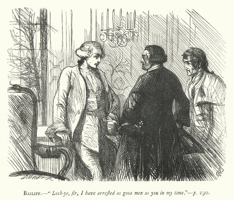 Ilustracja do Człowieka dobrodusznego (rycina) autorstwa George John Pinwell