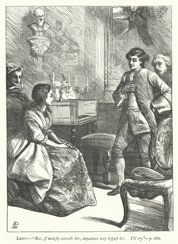 Ilustracja do Człowieka dobrodusznego (rycina) autorstwa George John Pinwell