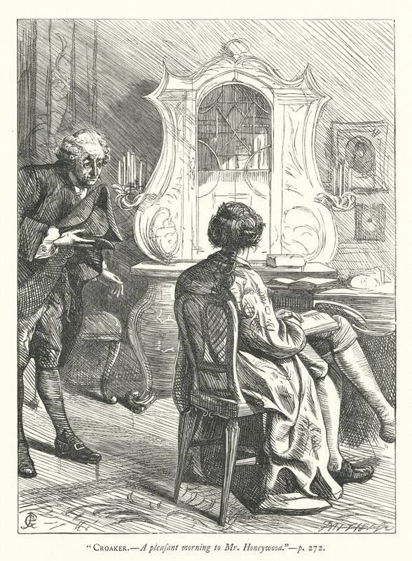 Ilustracja do Człowieka dobrodusznego (rycina) autorstwa George John Pinwell