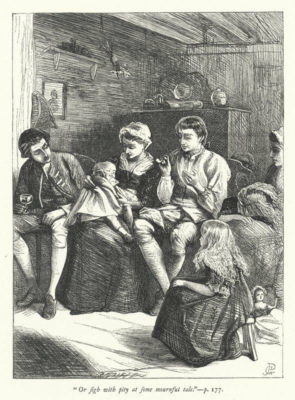 Ilustracja do Podróżnika autorstwa George John Pinwell