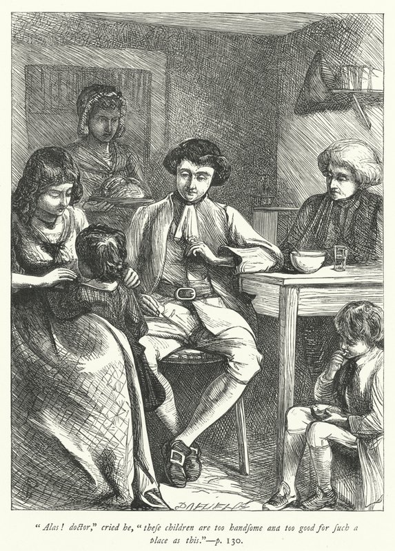 Ilustracja do Wikariusza z Wakefield (grafika) autorstwa George John Pinwell