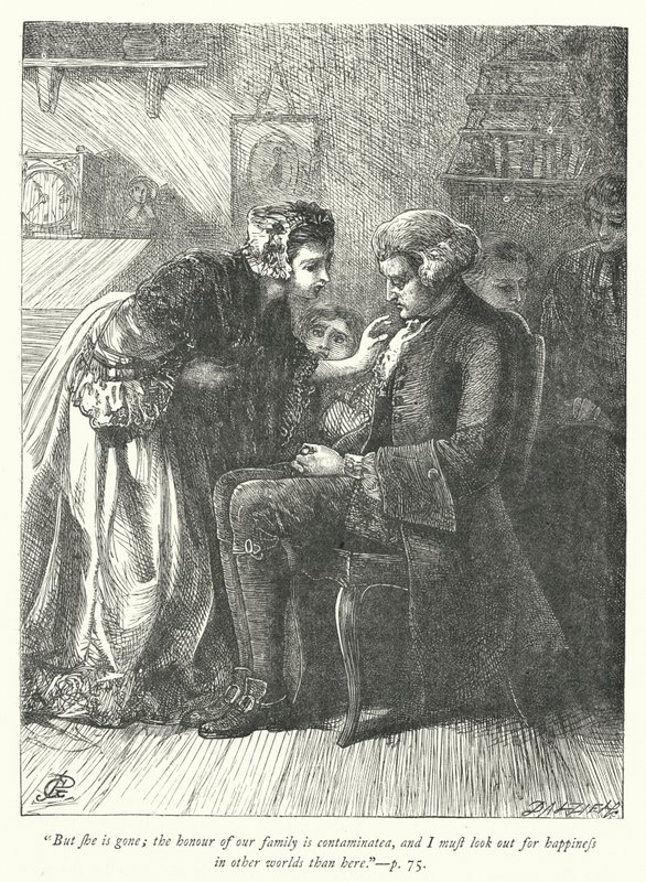 Ilustracja do Wikariusza z Wakefield (grafika) autorstwa George John Pinwell