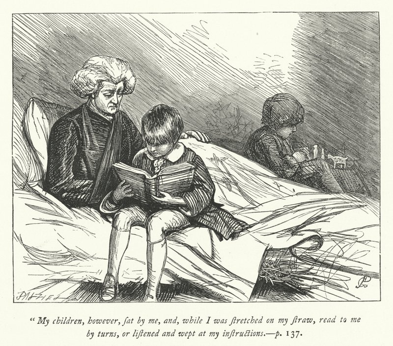 Ilustracja do Wikariusza z Wakefield (grafika) autorstwa George John Pinwell