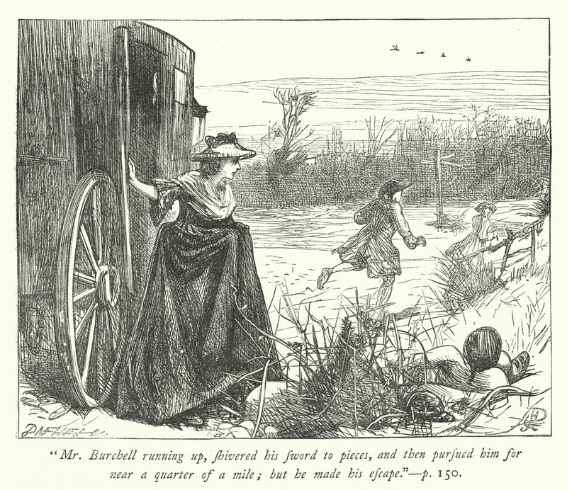 Ilustracja do Wikariusza z Wakefield (grafika) autorstwa George John Pinwell