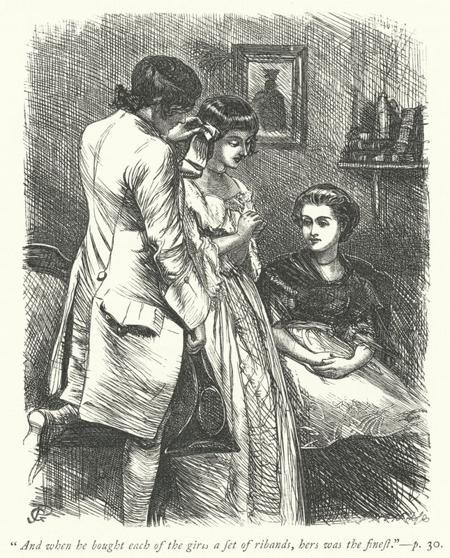 Ilustracja do Wikariusza z Wakefield (grafika) autorstwa George John Pinwell