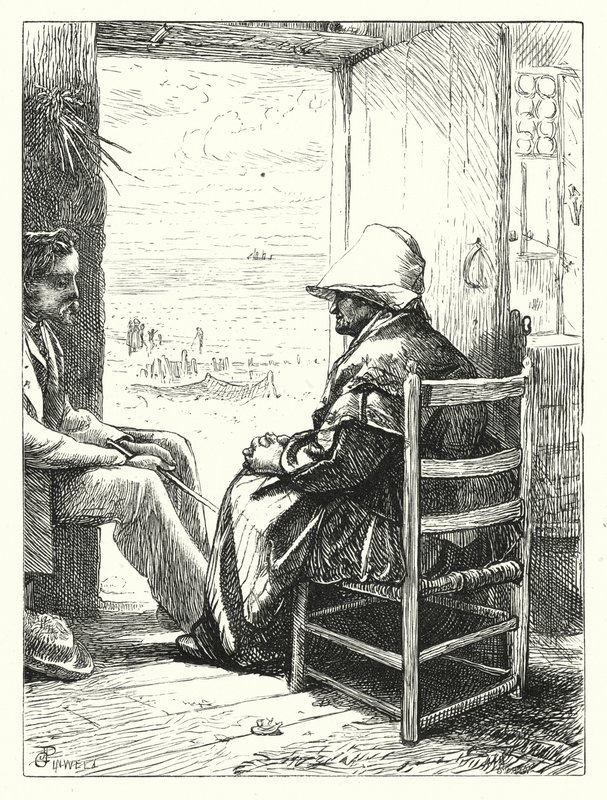 Heksametry nadmorskie (grawerowanie) autorstwa George John Pinwell