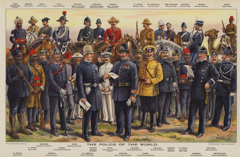 Policja Świata (chromolitho) autorstwa George Lambert