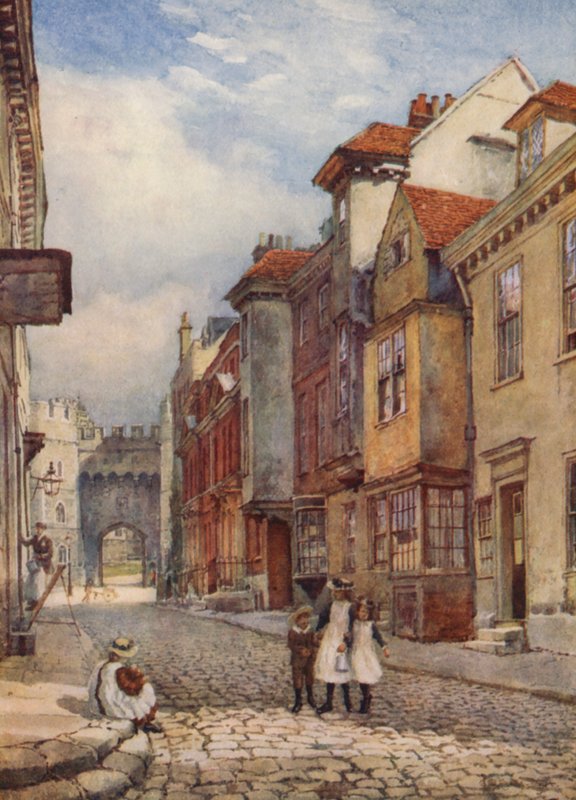 Church Street, patrząc na północ (kolorowa litografia) autorstwa George Moore Henton