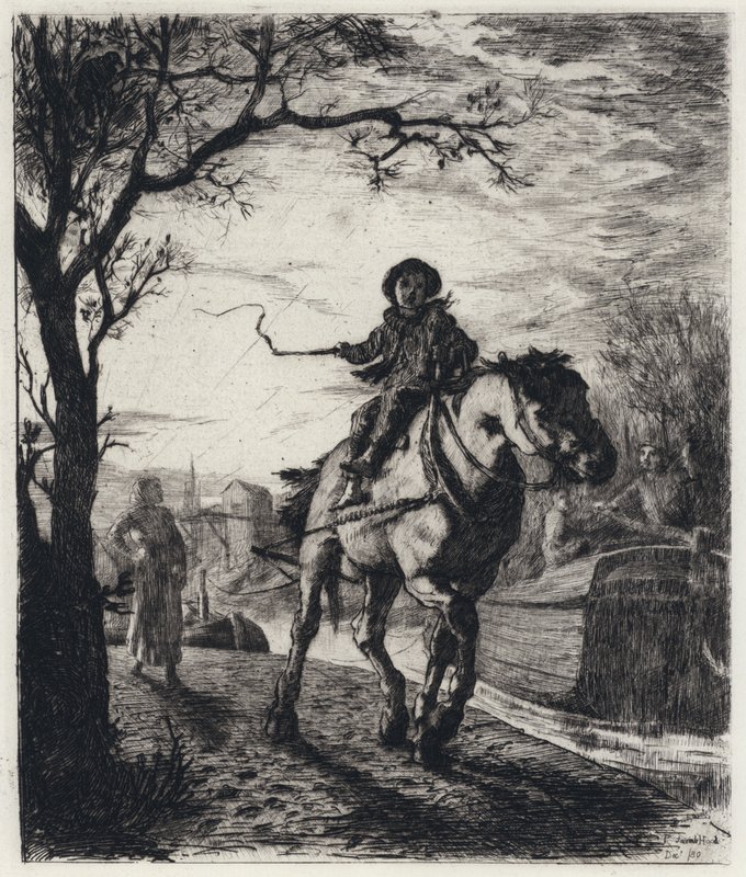 Na kanale Bridgewater (akwaforta) autorstwa George Percy Jacomb Hood