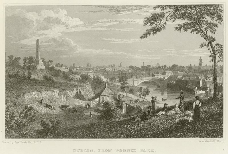 Dublin z Phoenix Park autorstwa George Petrie