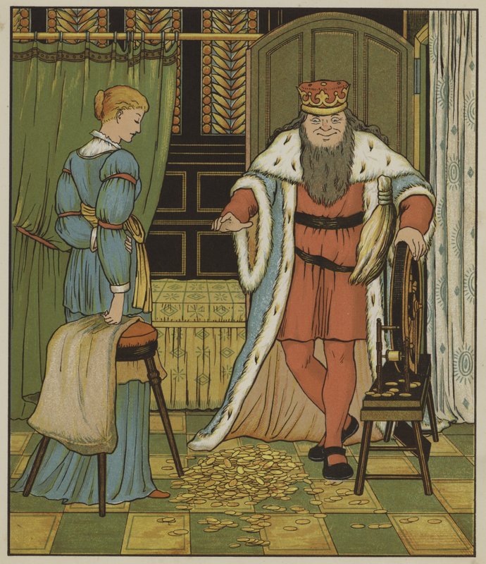 Ilustracja do Rumpelstiltskin autorstwa braci Grimm autorstwa George R. Halkett