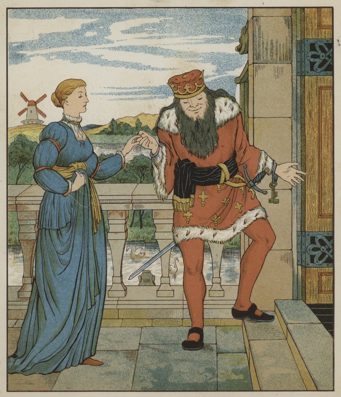 Ilustracja do Rumpelstiltskin autorstwa braci Grimm autorstwa George R. Halkett