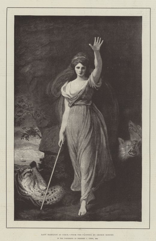 Lady Hamilton jako Circe autorstwa George Romney