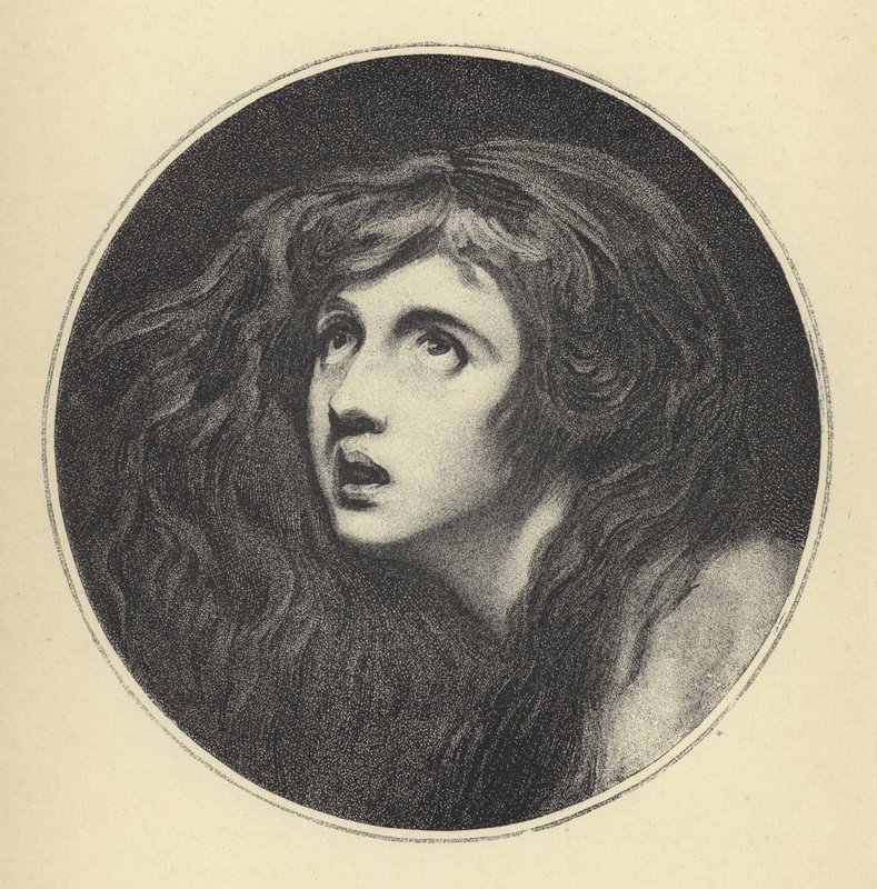 Lady Hamilton jako Miranda autorstwa George Romney