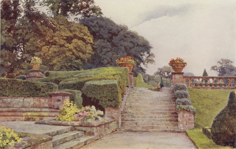 Condover, schody tarasowe autorstwa George Samuel Elgood