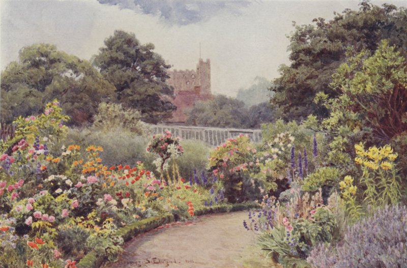 Ogród Dziekanatowy, Rochester autorstwa George Samuel Elgood
