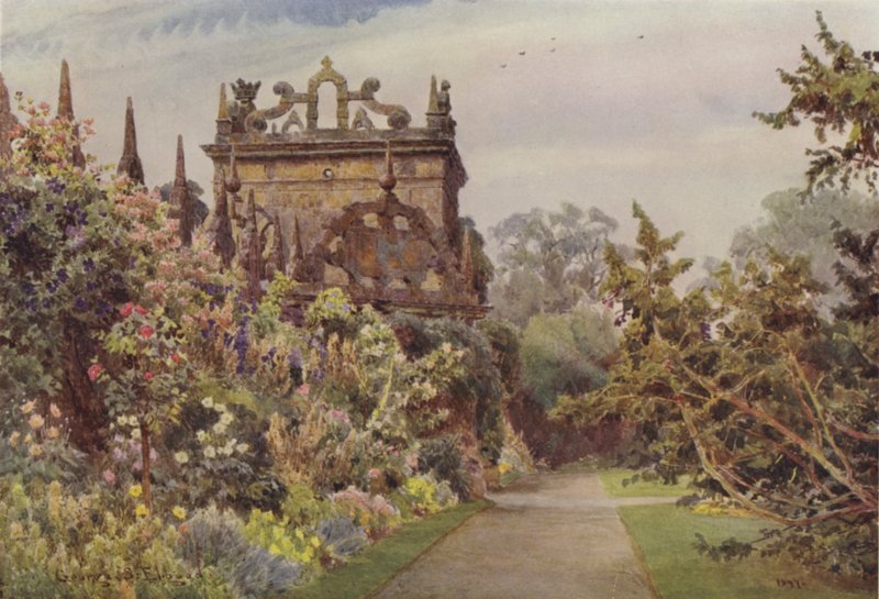 Dziedziniec, Hardwick autorstwa George Samuel Elgood