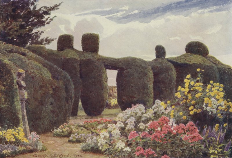 Cisowy żywopłot, Campsey Ashe autorstwa George Samuel Elgood