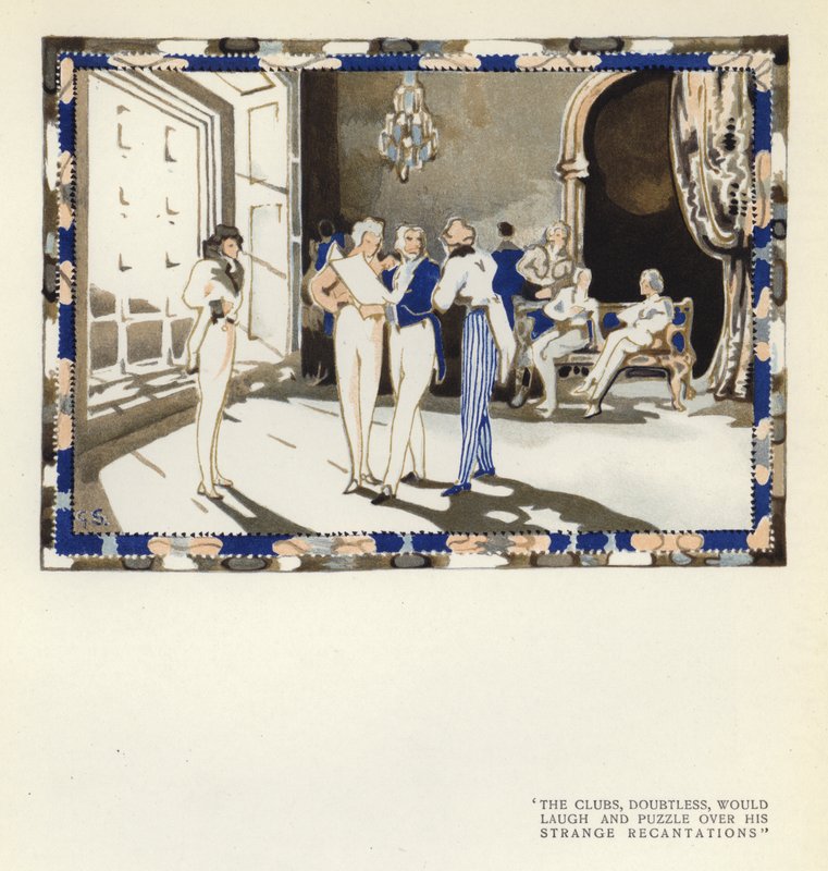 Ilustracja do „Szczęśliwego hipokryta” Maxa Beerbohma (kolor lito) autorstwa George Sheringham