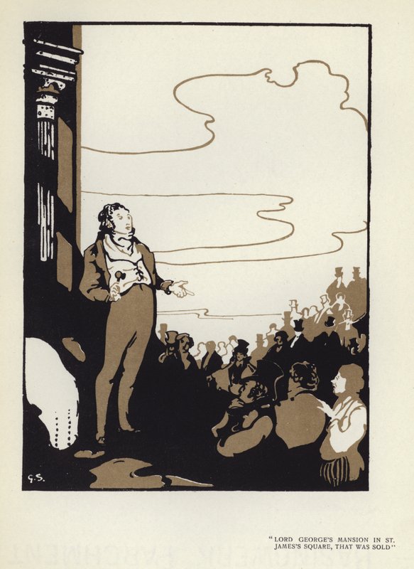 Ilustracja do „Szczęśliwego hipokryta” Maxa Beerbohma (kolor lito) autorstwa George Sheringham