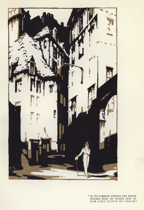 Ilustracja do „Szczęśliwego hipokryta” Maxa Beerbohma (kolor lito) autorstwa George Sheringham