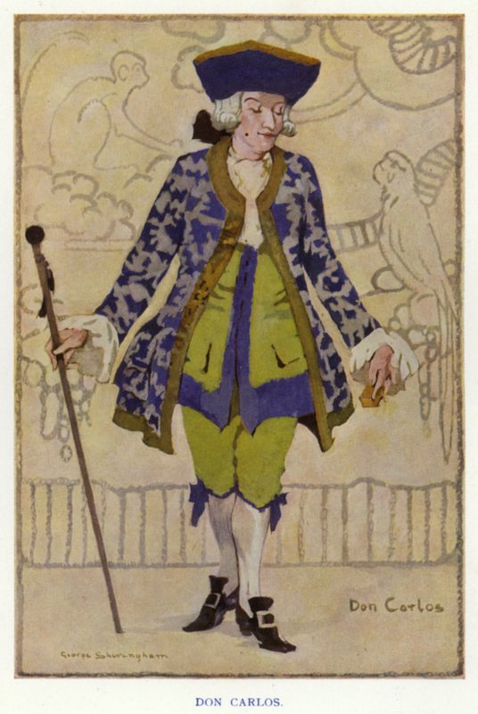 The Duenna by Sheridan: Don Carlos (kolor lito) autorstwa George Sheringham