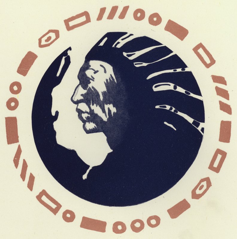 Zły Indianin (kolor lito) autorstwa George Sheringham
