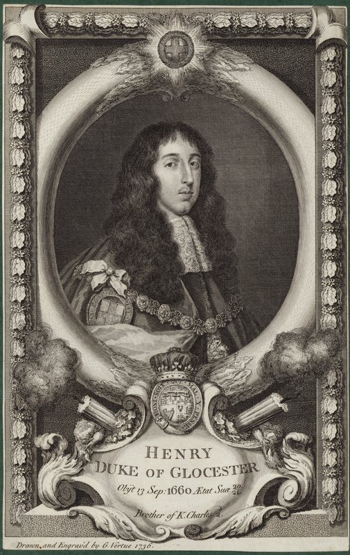 Portret Henryka Stuarta, księcia Gloucester autorstwa George Vertue