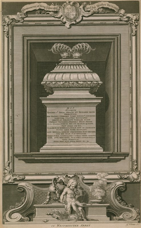 Pomnik Książąt w Wieży autorstwa George Vertue
