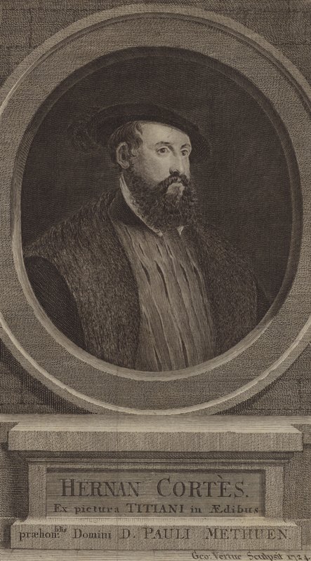 Hernan Cortes, hiszpański konkwistador autorstwa George after Vertue