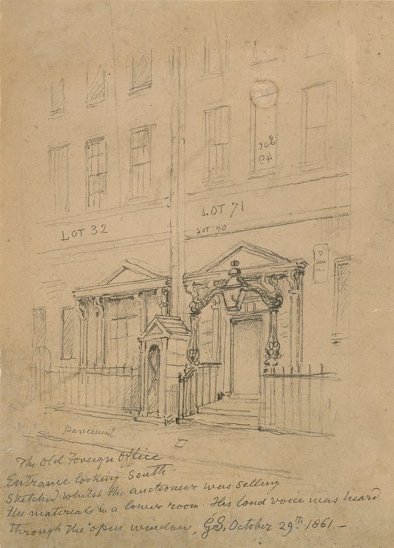Stare Ministerstwo Spraw Zagranicznych, Downing Street autorstwa George the Elder Scharf