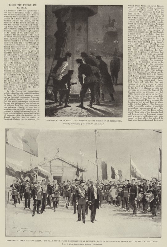 Prezydent Faure w Rosji autorstwa Georges Bertin Scott