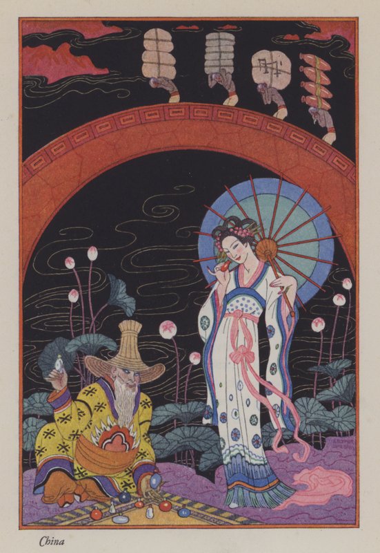 Romans perfum: Chiny (kolor lito) autorstwa Georges (after) Barbier