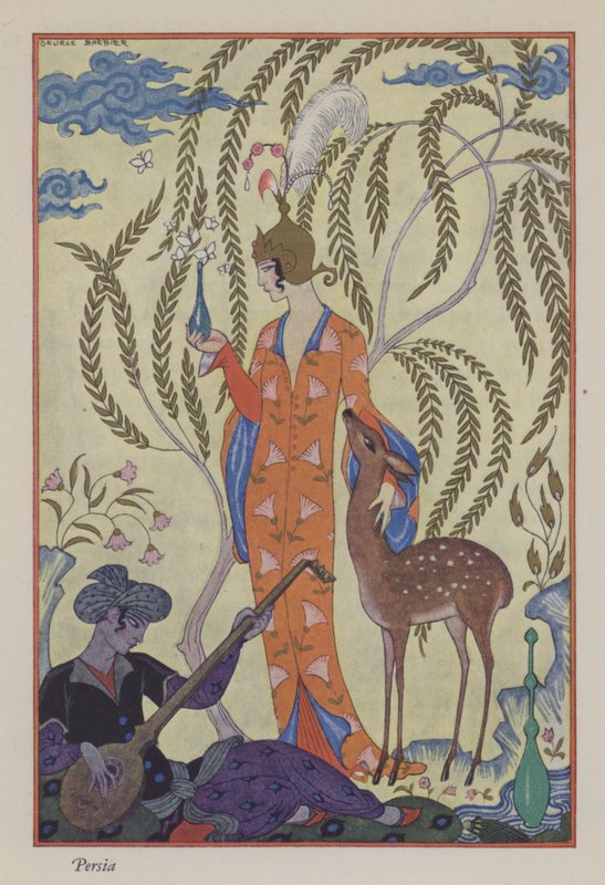 Perfumowy romans: Persja (kolor lito) autorstwa Georges (after) Barbier