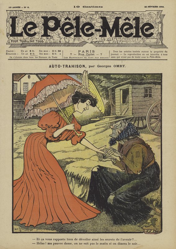Zdrada samego siebie. Ilustracja do Le Pele-Mele, 1906 autorstwa Georges Antonin Henri Mory