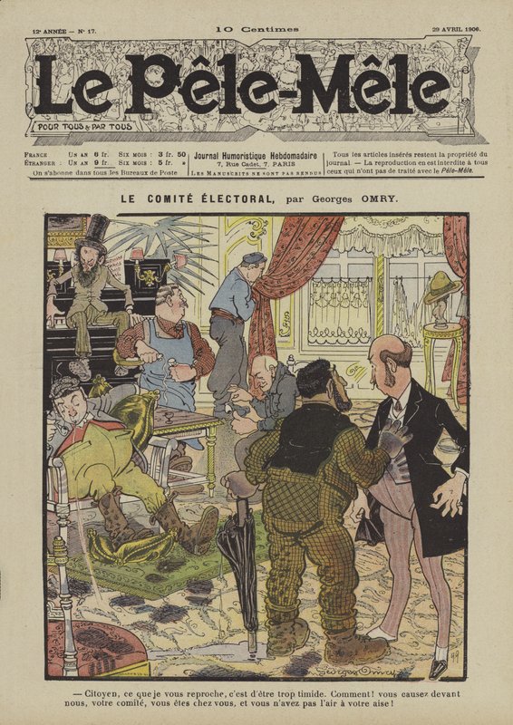 Komitet wyborczy. Ilustracja do Le Pele-Mele, 1906 autorstwa Georges Antonin Henri Mory